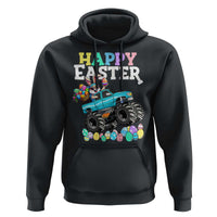 Boys Happy Easter Bunny Monster Truck Hoodie Eggs Cool Rabbit Car Lovers Toddler - Wonder Print Shop