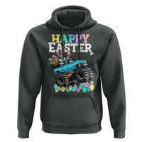Boys Happy Easter Bunny Monster Truck Hoodie Eggs Cool Rabbit Car Lovers Toddler - Wonder Print Shop