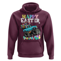 Boys Happy Easter Bunny Monster Truck Hoodie Eggs Cool Rabbit Car Lovers Toddler - Wonder Print Shop