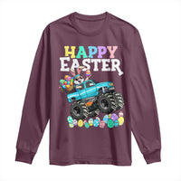 Boys Happy Easter Bunny Monster Truck Long Sleeve Shirt Eggs Cool Rabbit Car Lovers Toddler - Wonder Print Shop