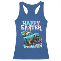 Boys Happy Easter Bunny Monster Truck Racerback Tank Top Eggs Cool Rabbit Car Lovers Toddler - Wonder Print Shop