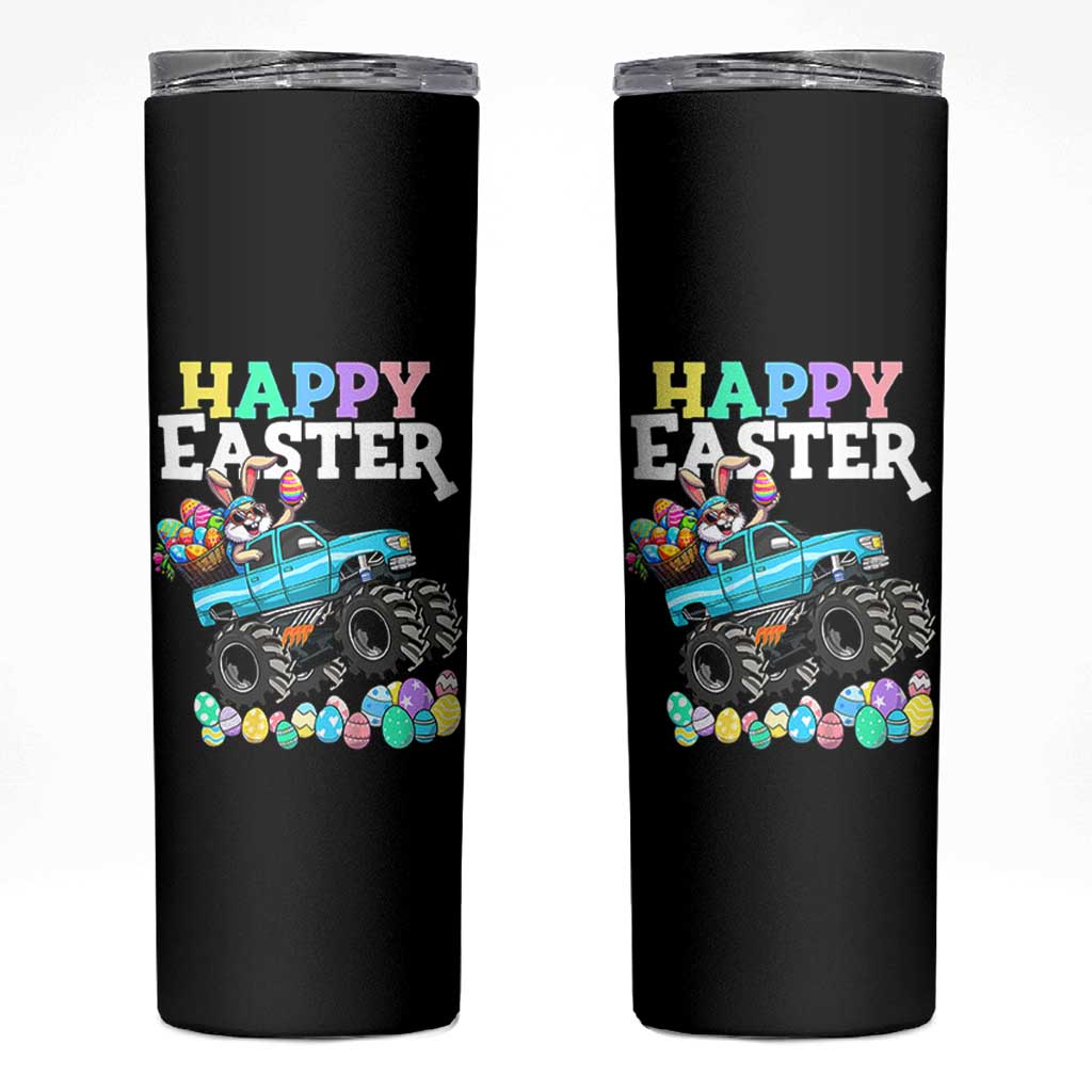 Boys Happy Easter Bunny Monster Truck Skinny Tumbler Eggs Cool Rabbit Car Lovers Toddler - Wonder Print Shop