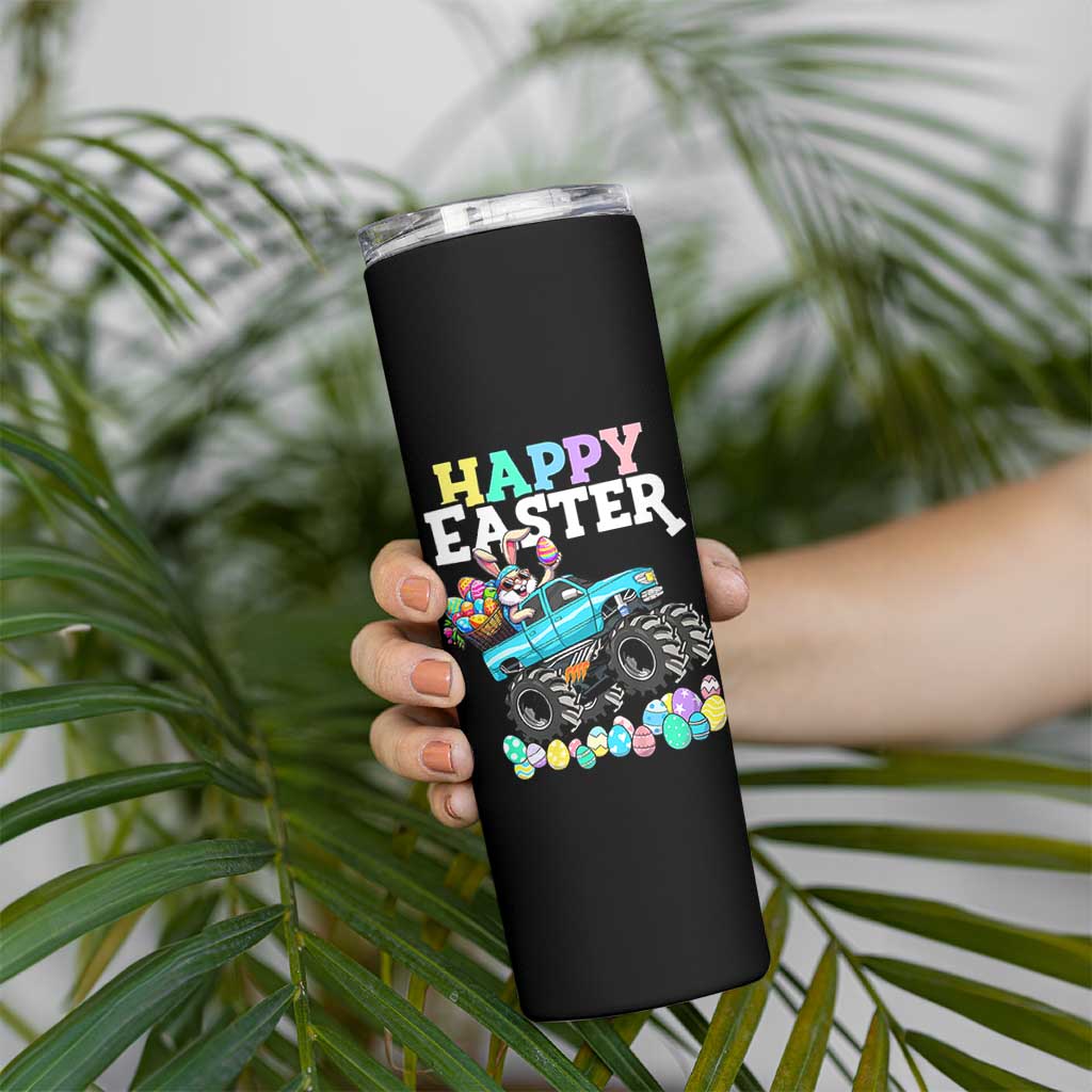 Boys Happy Easter Bunny Monster Truck Skinny Tumbler Eggs Cool Rabbit Car Lovers Toddler - Wonder Print Shop