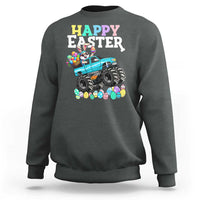Boys Happy Easter Bunny Monster Truck Sweatshirt Eggs Cool Rabbit Car Lovers Toddler - Wonder Print Shop