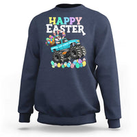 Boys Happy Easter Bunny Monster Truck Sweatshirt Eggs Cool Rabbit Car Lovers Toddler - Wonder Print Shop