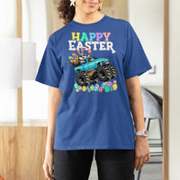 Boys Happy Easter Bunny Monster Truck T Shirt For Women Eggs Cool Rabbit Car Lovers Toddler - Wonder Print Shop
