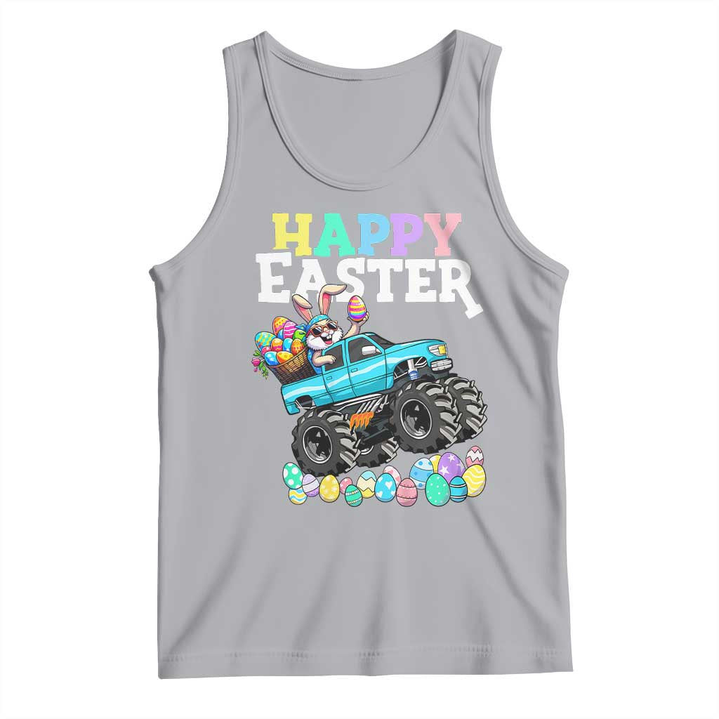 Boys Happy Easter Bunny Monster Truck Tank Top Eggs Cool Rabbit Car Lovers Toddler - Wonder Print Shop