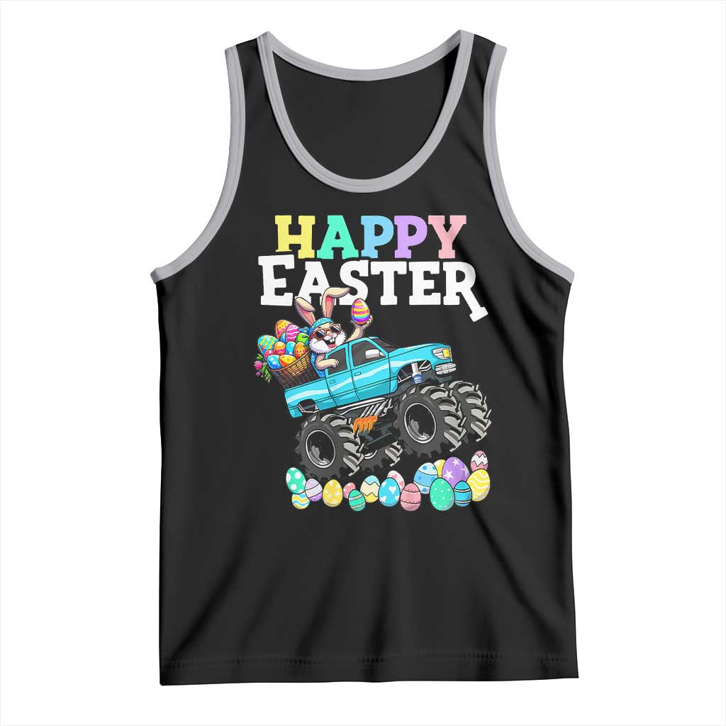 Boys Happy Easter Bunny Monster Truck Tank Top Eggs Cool Rabbit Car Lovers Toddler - Wonder Print Shop