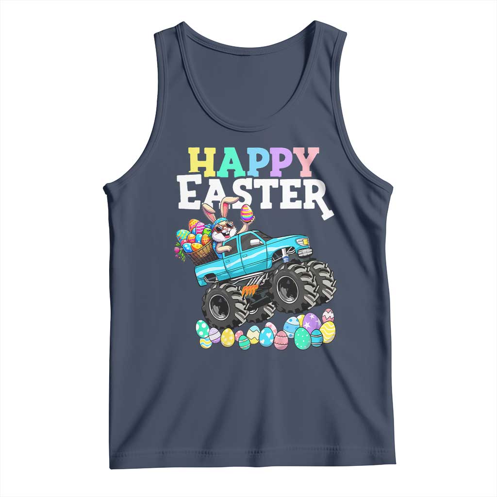 Boys Happy Easter Bunny Monster Truck Tank Top Eggs Cool Rabbit Car Lovers Toddler - Wonder Print Shop