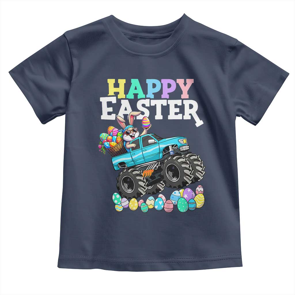 Boys Happy Easter Bunny Monster Truck Toddler T Shirt Eggs Cool Rabbit Car Lovers Toddler - Wonder Print Shop