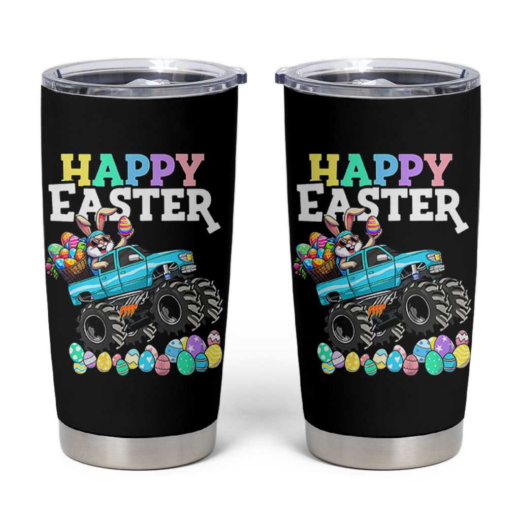 Boys Happy Easter Bunny Monster Truck Tumbler Cup Eggs Cool Rabbit Car Lovers Toddler - Wonder Print Shop