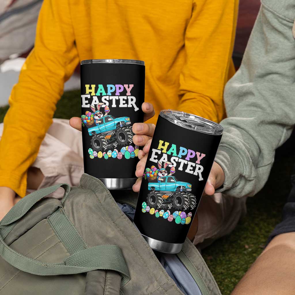 Boys Happy Easter Bunny Monster Truck Tumbler Cup Eggs Cool Rabbit Car Lovers Toddler - Wonder Print Shop