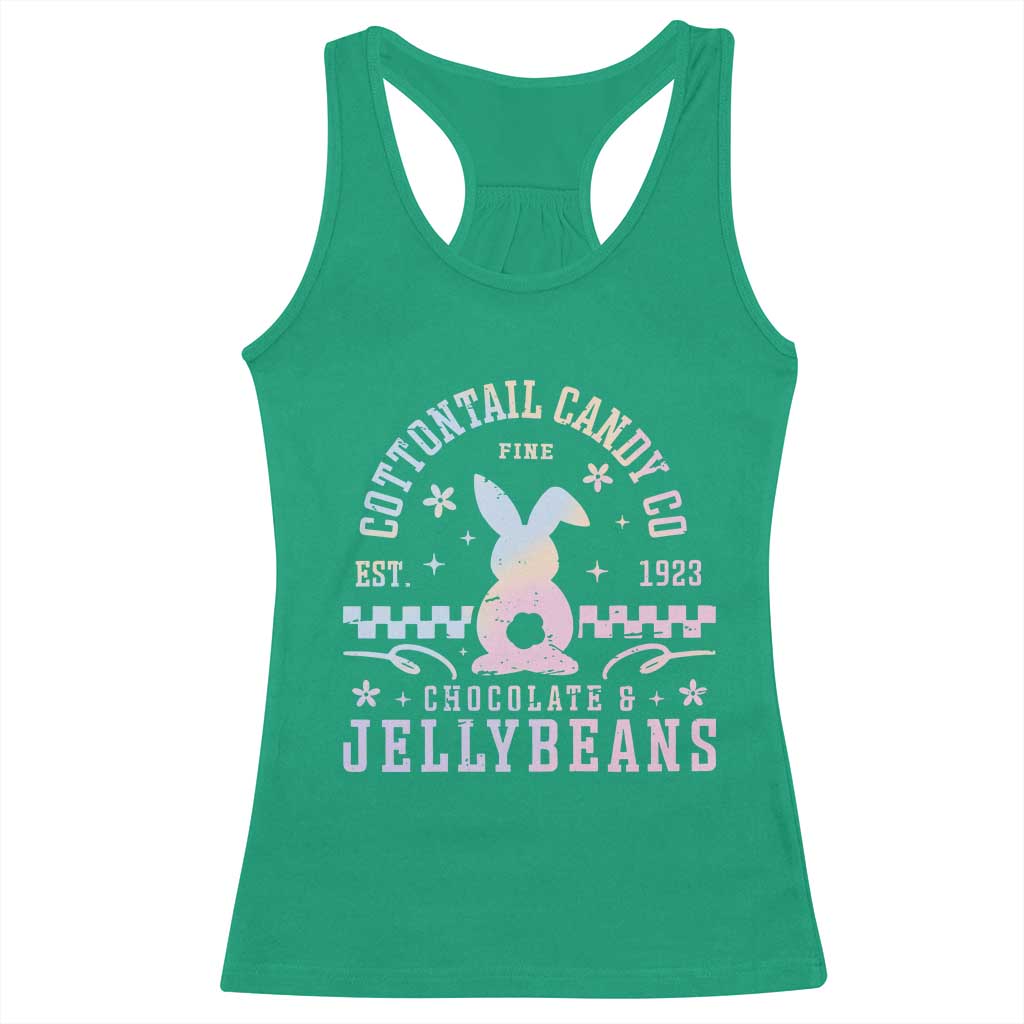 Cottontail Candy Company Easter Racerback Tank Top Carrot Bunny Rabbit Family Matching - Wonder Print Shop