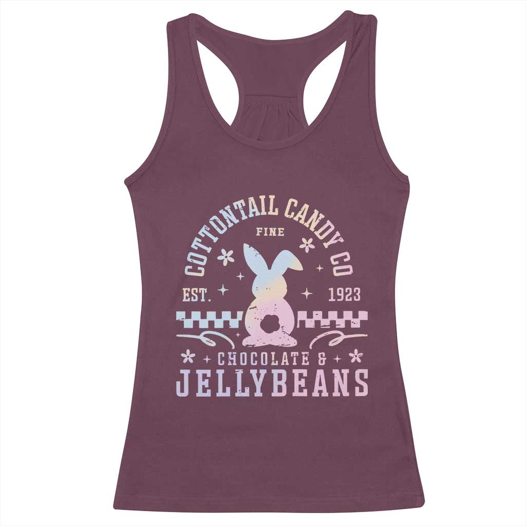 Cottontail Candy Company Easter Racerback Tank Top Carrot Bunny Rabbit Family Matching - Wonder Print Shop