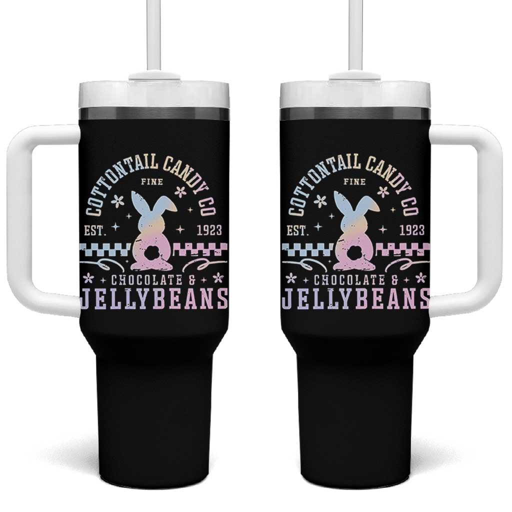 Cottontail Candy Company Easter Tumbler With Handle Carrot Bunny Rabbit Family Matching - Wonder Print Shop