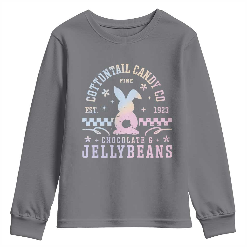 Cottontail Candy Company Easter Youth Sweatshirt Carrot Bunny Rabbit Family Matching - Wonder Print Shop