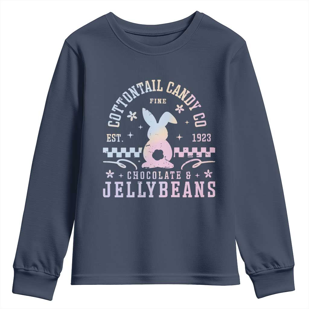 Cottontail Candy Company Easter Youth Sweatshirt Carrot Bunny Rabbit Family Matching - Wonder Print Shop