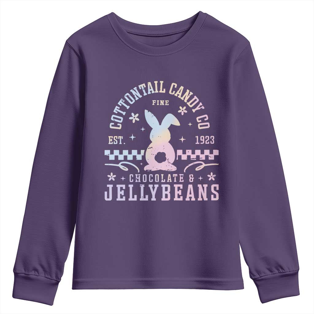 Cottontail Candy Company Easter Youth Sweatshirt Carrot Bunny Rabbit Family Matching - Wonder Print Shop