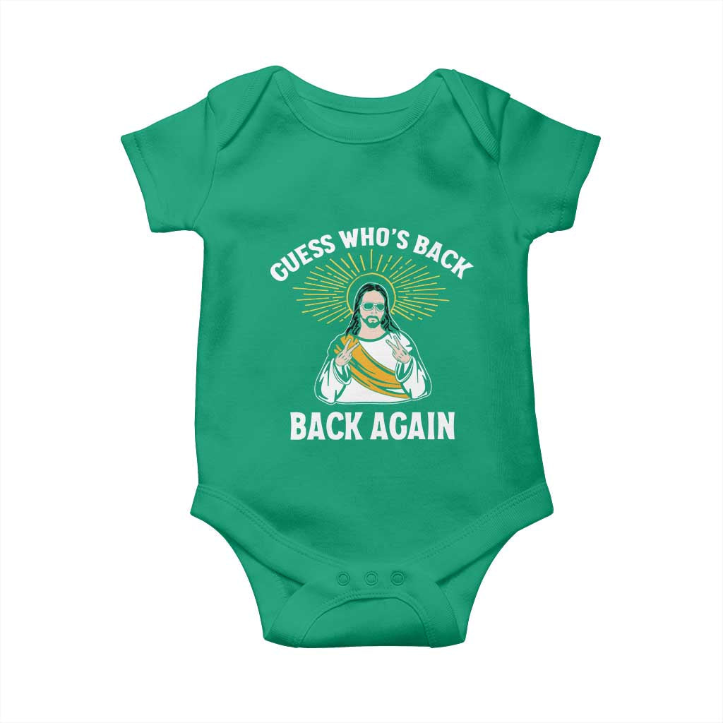Guess Whos Back Baby Onesie Funny Easter Jesus