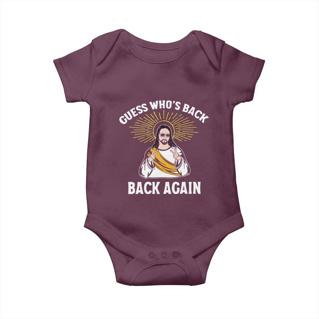 Guess Whos Back Baby Onesie Funny Easter Jesus
