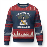 Guess Whos Back Ugly Christmas Sweater Funny Easter Jesus