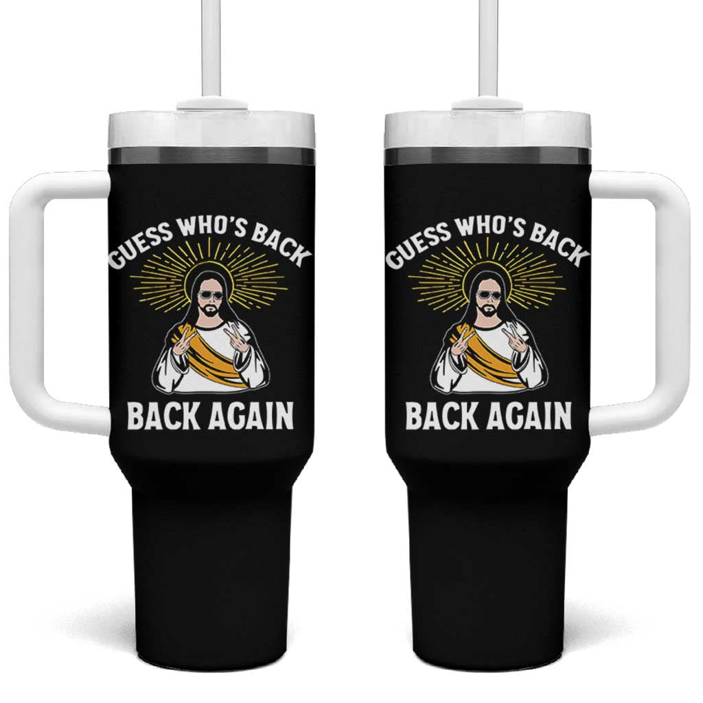 Guess Whos Back Tumbler With Handle Funny Easter Jesus