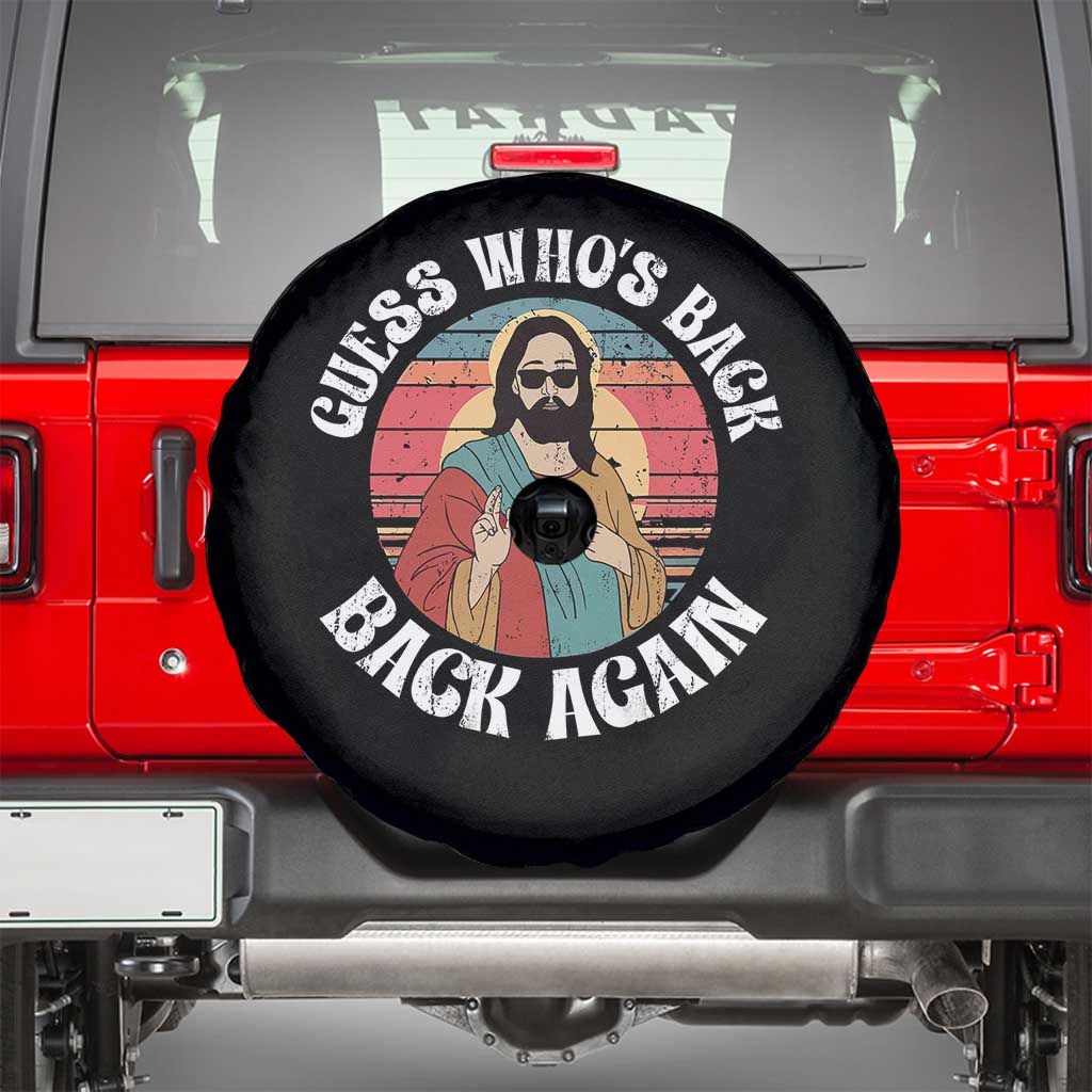 Funny Easter Jesus Spare Tire Cover Retro Vintage Guess Whos Back Again - Wonder Print Shop