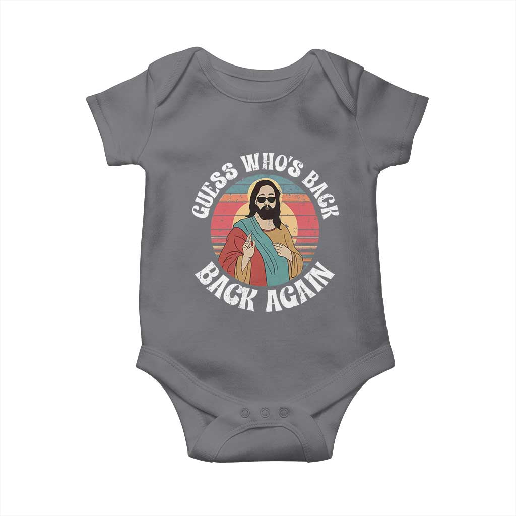 Funny Easter Jesus Baby Onesie Retro Vintage Guess Whos Back Again - Wonder Print Shop