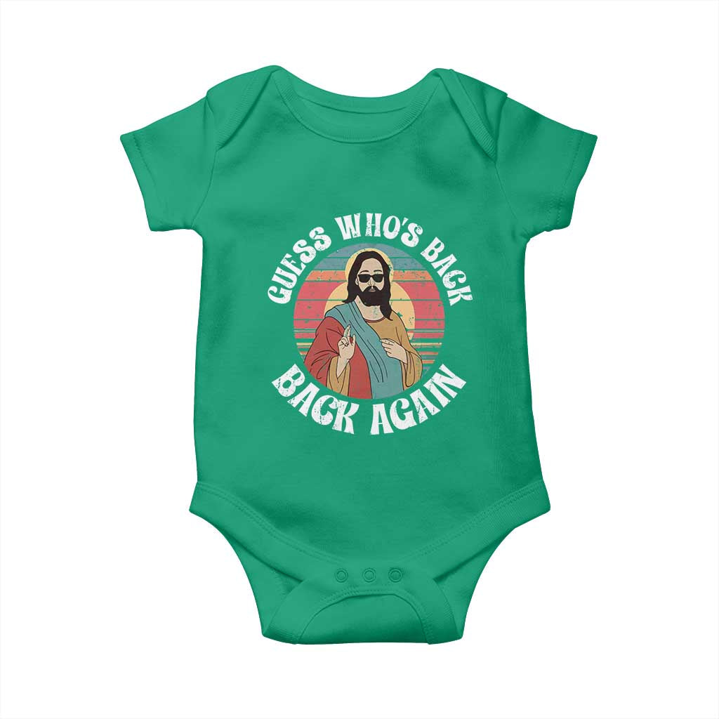 Funny Easter Jesus Baby Onesie Retro Vintage Guess Whos Back Again - Wonder Print Shop