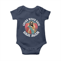 Funny Easter Jesus Baby Onesie Retro Vintage Guess Whos Back Again - Wonder Print Shop