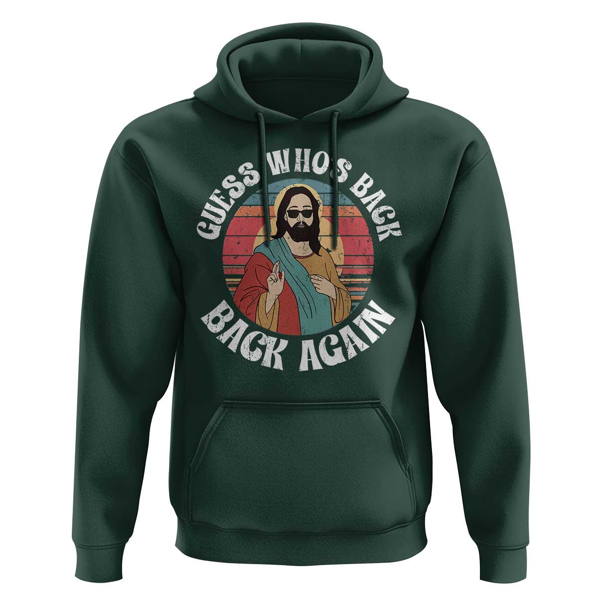 Funny Easter Jesus Hoodie Retro Vintage Guess Whos Back Again - Wonder Print Shop
