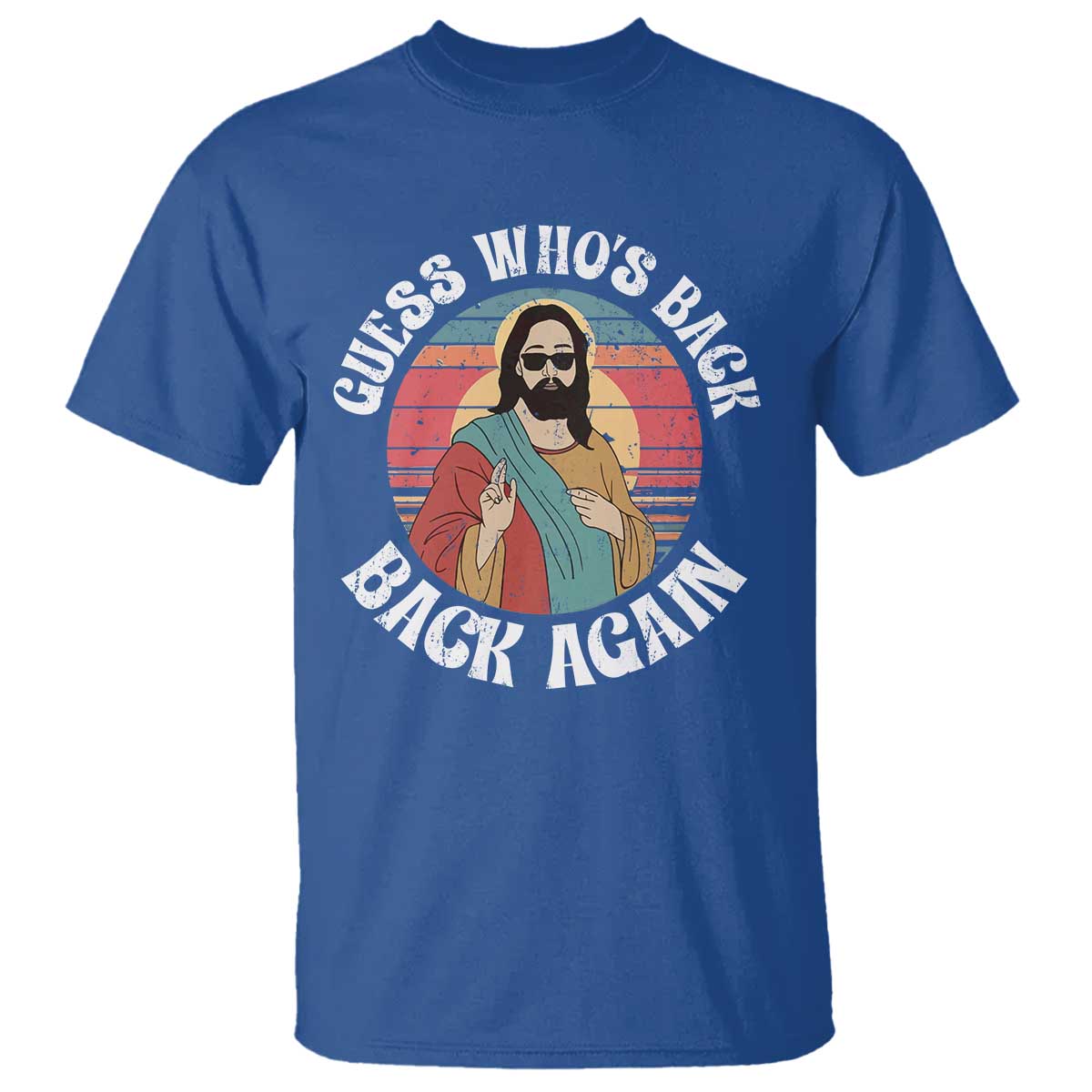 Funny Easter Jesus T Shirt Retro Vintage Guess Whos Back Again - Wonder Print Shop