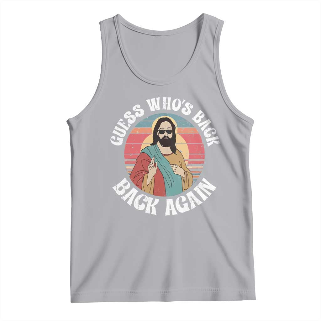 Funny Easter Jesus Tank Top Retro Vintage Guess Whos Back Again - Wonder Print Shop