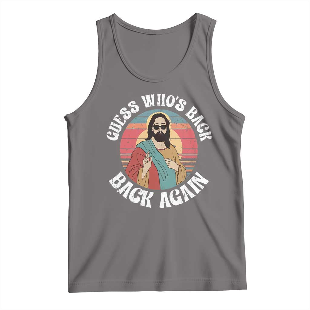 Funny Easter Jesus Tank Top Retro Vintage Guess Whos Back Again - Wonder Print Shop