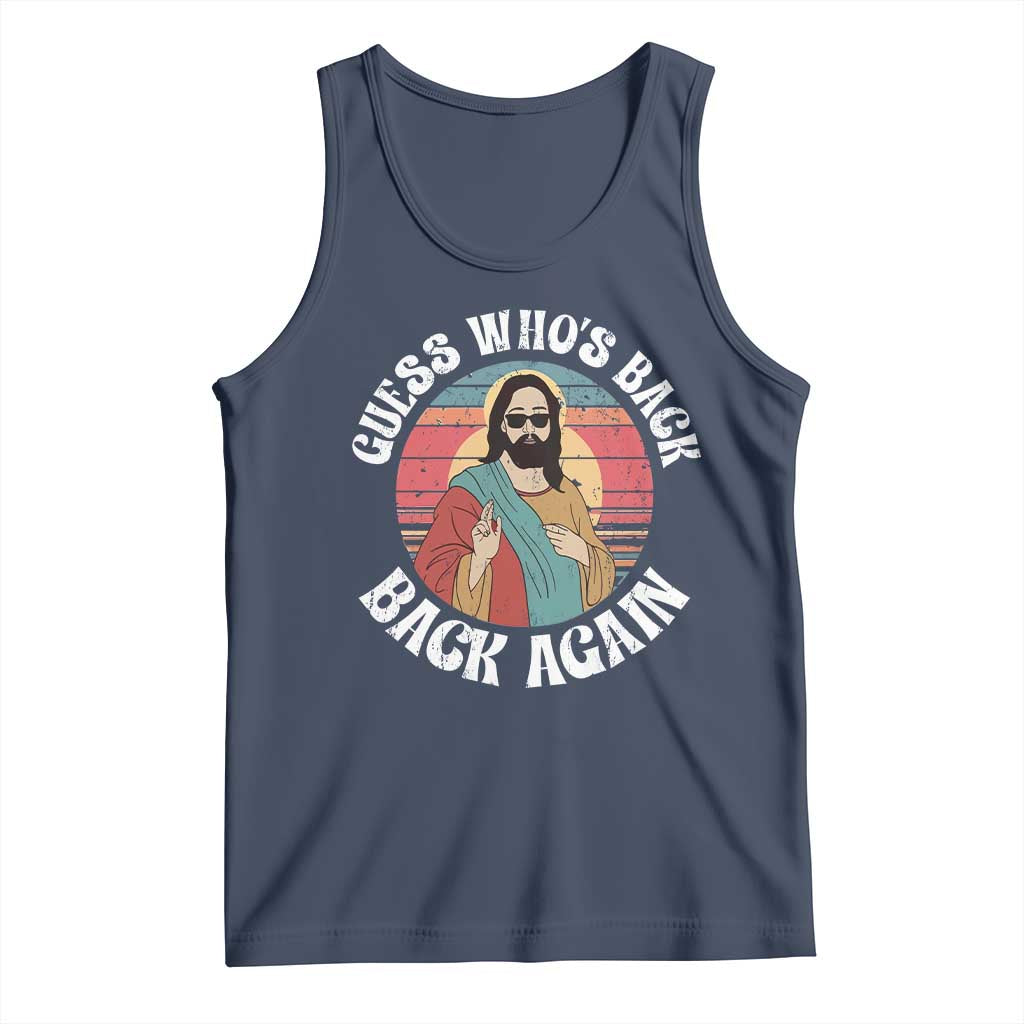 Funny Easter Jesus Tank Top Retro Vintage Guess Whos Back Again - Wonder Print Shop