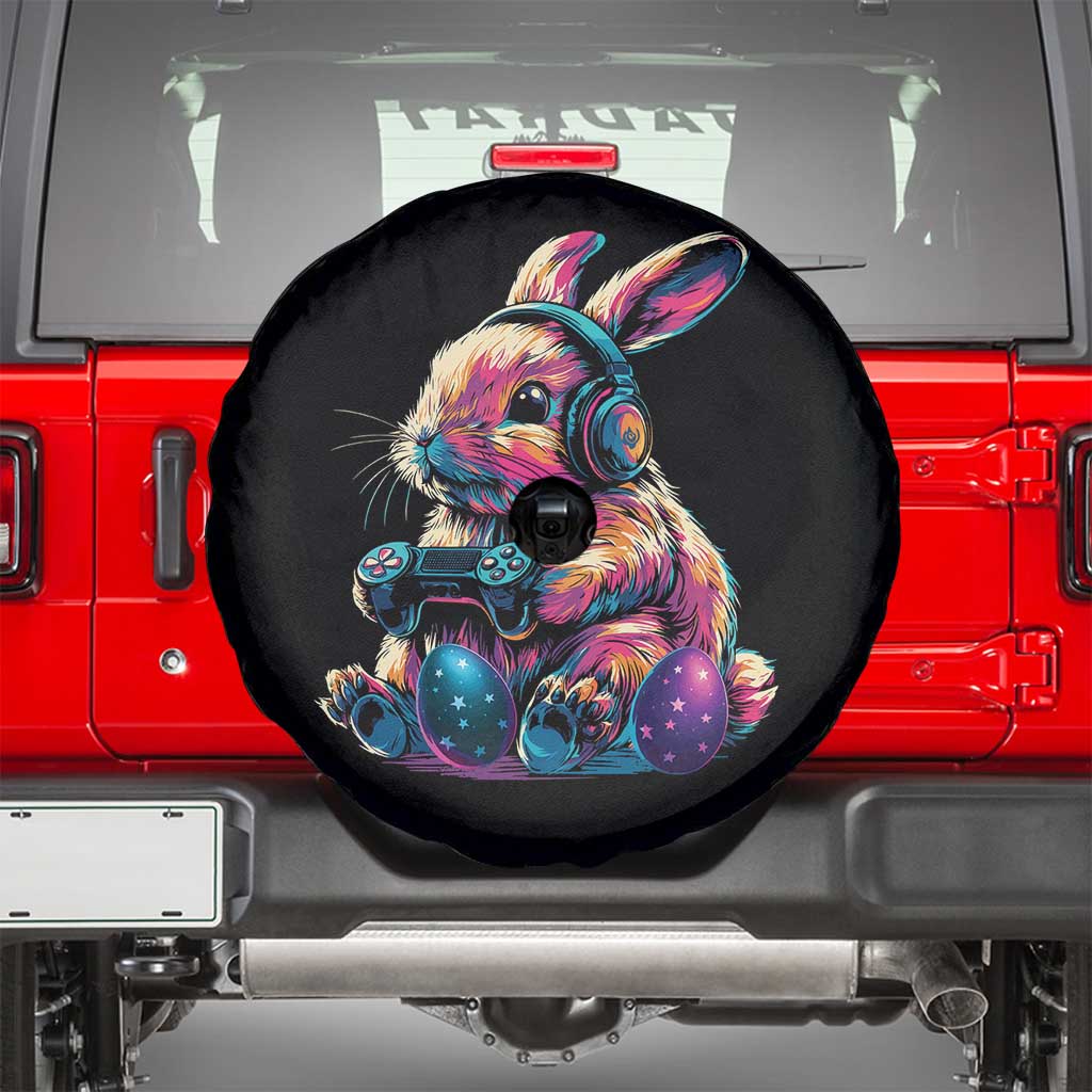 Gamer Rabbit Spare Tire Cover Cute Bunny Gaming Eggs Funny Video Games Easter - Wonder Print Shop