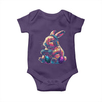 Gamer Rabbit Baby Onesie Cute Bunny Gaming Eggs Funny Video Games Easter - Wonder Print Shop
