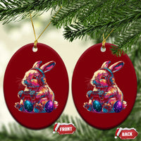 Gamer Rabbit Ceramic Ornament Cute Bunny Gaming Eggs Funny Video Games Easter - Wonder Print Shop