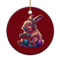 Gamer Rabbit Ceramic Ornament Cute Bunny Gaming Eggs Funny Video Games Easter - Wonder Print Shop