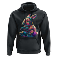 Gamer Rabbit Hoodie Cute Bunny Gaming Eggs Funny Video Games Easter - Wonder Print Shop
