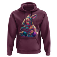 Gamer Rabbit Hoodie Cute Bunny Gaming Eggs Funny Video Games Easter - Wonder Print Shop