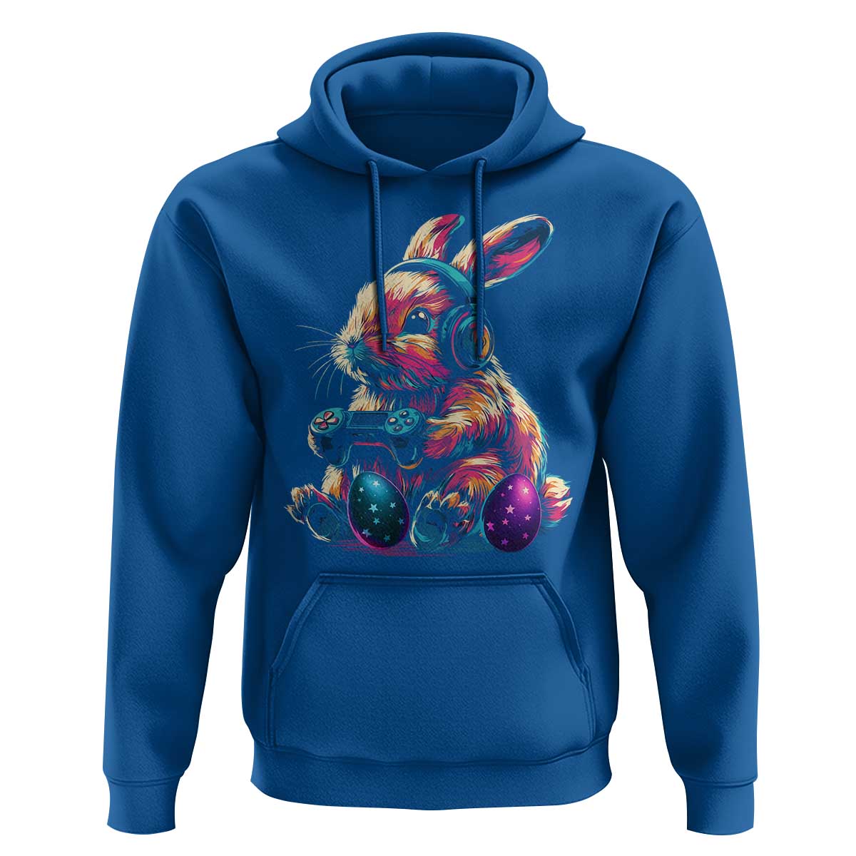 Gamer Rabbit Hoodie Cute Bunny Gaming Eggs Funny Video Games Easter - Wonder Print Shop