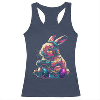 Gamer Rabbit Racerback Tank Top Cute Bunny Gaming Eggs Funny Video Games Easter - Wonder Print Shop