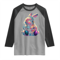 Gamer Rabbit Raglan Shirt Cute Bunny Gaming Eggs Funny Video Games Easter - Wonder Print Shop