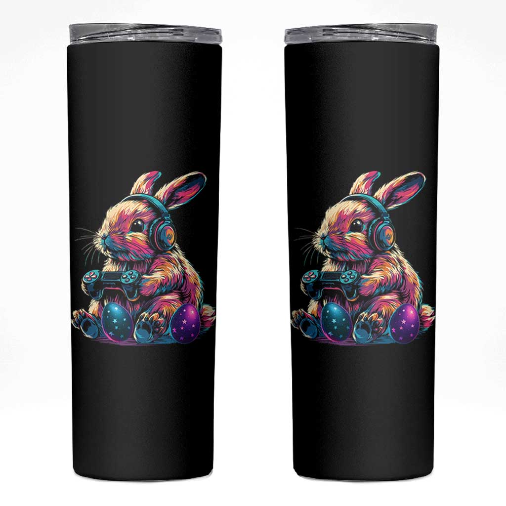 Gamer Rabbit Skinny Tumbler Cute Bunny Gaming Eggs Funny Video Games Easter - Wonder Print Shop