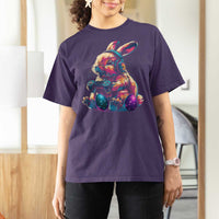 Gamer Rabbit T Shirt For Women Cute Bunny Gaming Eggs Funny Video Games Easter - Wonder Print Shop