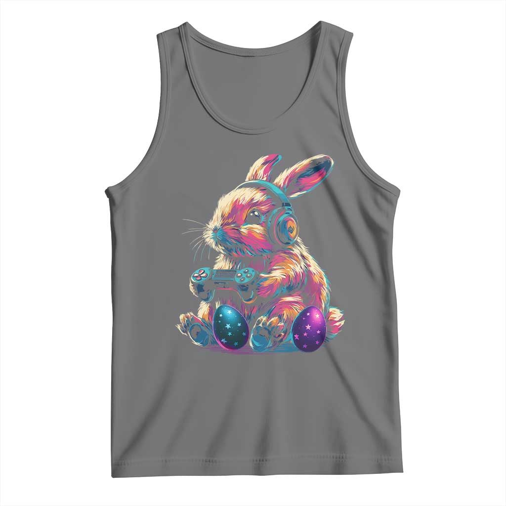 Gamer Rabbit Tank Top Cute Bunny Gaming Eggs Funny Video Games Easter - Wonder Print Shop