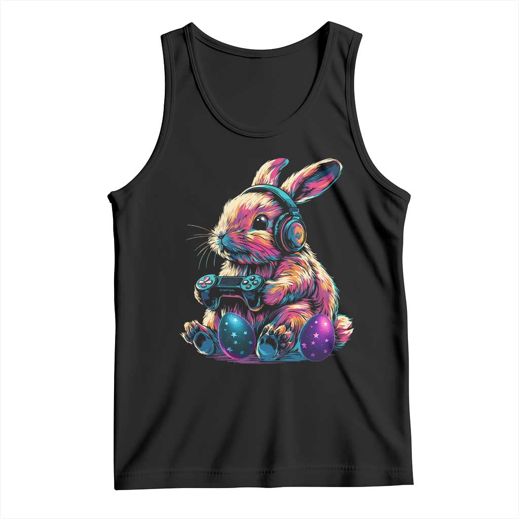 Gamer Rabbit Tank Top Cute Bunny Gaming Eggs Funny Video Games Easter - Wonder Print Shop