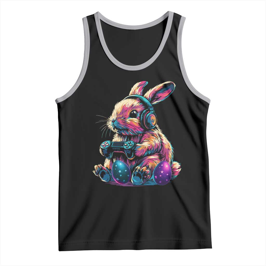 Gamer Rabbit Tank Top Cute Bunny Gaming Eggs Funny Video Games Easter - Wonder Print Shop