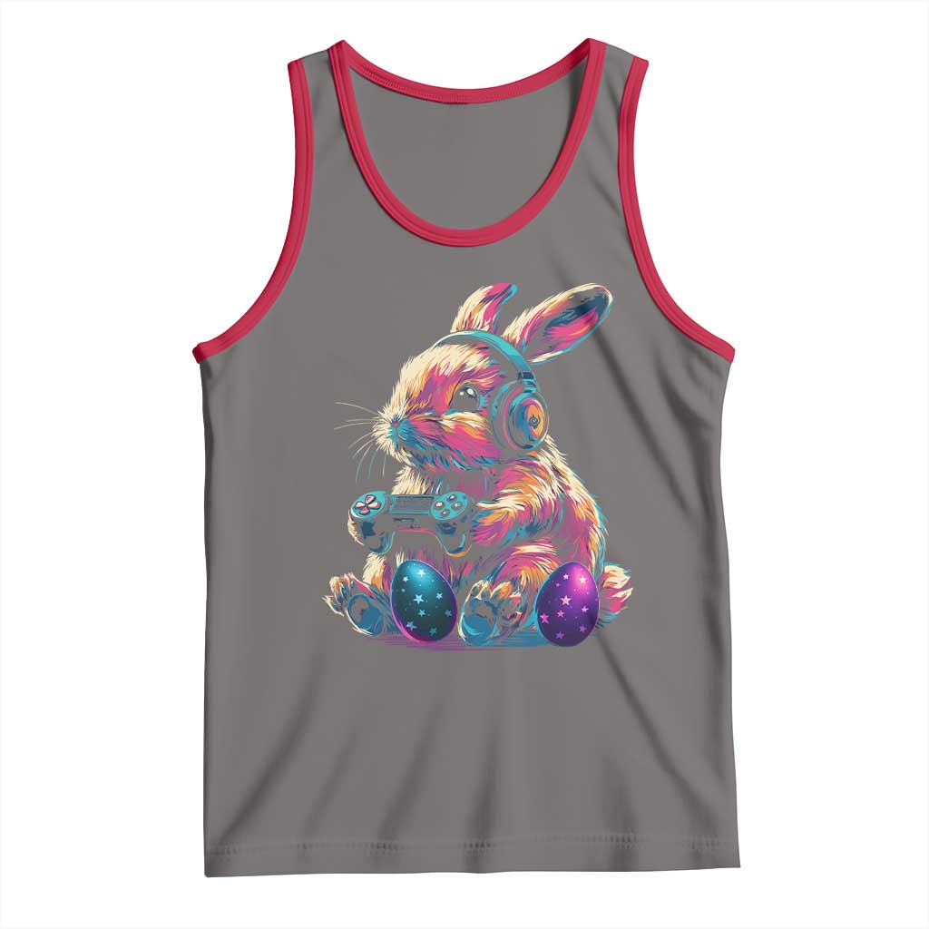 Gamer Rabbit Tank Top Cute Bunny Gaming Eggs Funny Video Games Easter - Wonder Print Shop
